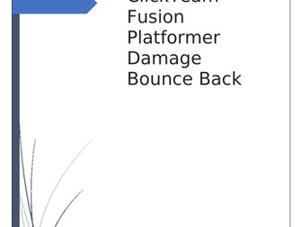 Clickteam fusion tutorial - Damage bounce back