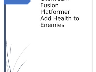Clickteam fusion platformer tutorial - Enemy health and damage