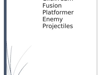 Clickteam fusion platformer tutorial - Enemy projectiles