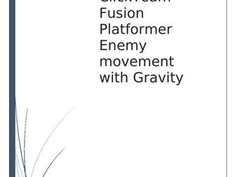 Clickteam Fusion Platformer Tutorial - Enemy Wander and Jump