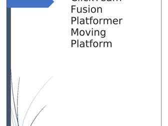 Clickteam Fusion Platformer Tutorial - Moving Platforms