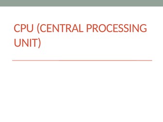 Central Processing Unit CPU