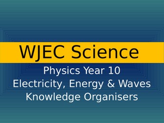 WJEC GCSE Physics knowledge organisers