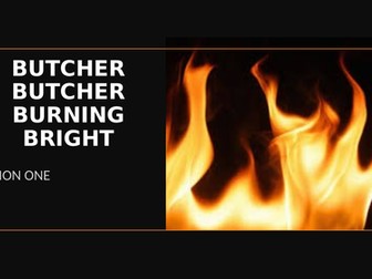 Butcher Butcher Burning Bright by Mark Wheeler- Drama Key stage 3 scheme year 8