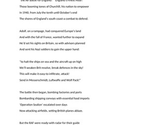 The Battle of Britain Poem