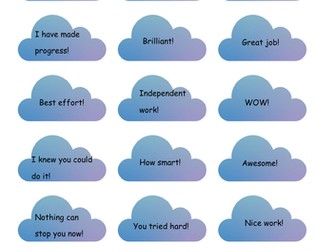 Cloud praise stickers