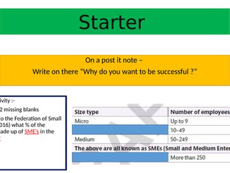 BTEC Business (2016) Level 3 - Unit 1 Reasons for Success
