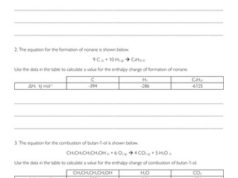 Hess Law Practice Questions