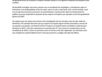 A level Spanish IRP template