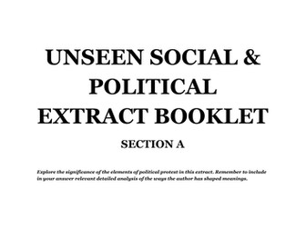 Unseen Social and Political Protest Extracts