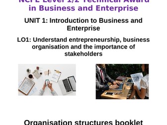 NCFE Level 1/2 Technical award in Business and enterprise