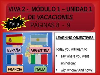 Holiday and starting to use the preterite.