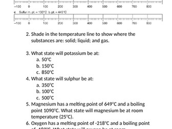 Melting and boiling points