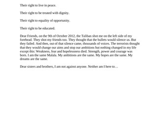 Non-fiction / Transactional Writing - Speech Writing