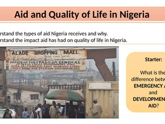 Aid and quality of life in Nigeria