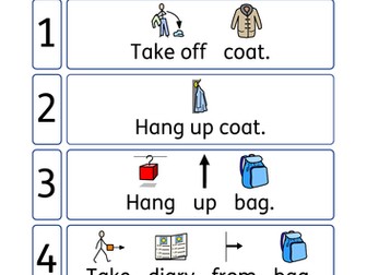 Start and End of School Day Visual Routine (Widgit)