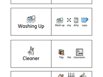 SEN Classroom Job Roles (Widgit)