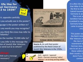 What was life like for Jews in Nazi Germany from 1933 to 1939?