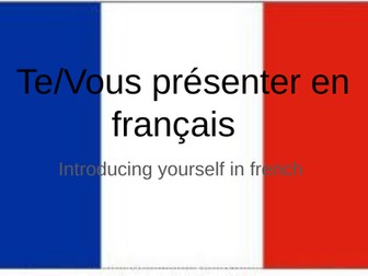 Introducing yourself in French
