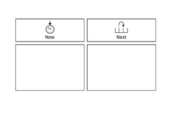 Now and Next Visual with Generic Classroom Activities (Widgit)