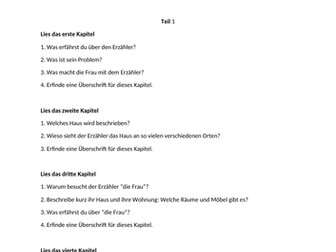 Der Vorleser - questions on the text