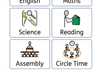 Daily Timetable/Schedule Visuals for School Day (Widgit)