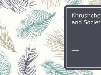 Khrushchev and Society