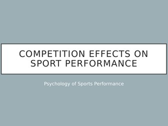 Social Facilitation A2 Physical Education