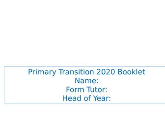 Year 7 Transition Booklet