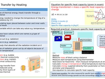 AQA GCSE Physics Knowledge Organiser (P2)