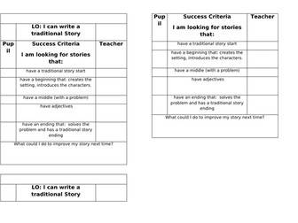 Year 1 Learning Ladder Traditional Tales
