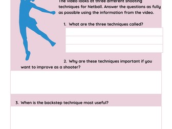 Netball Shooting Analysis | KS3 PE | Wet Weather | Home Learning