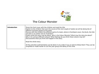 The Colour Monster Planning KS1