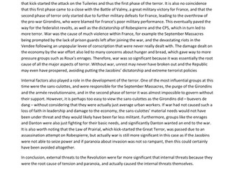 French Revolution mock exam answer A*