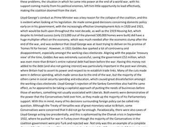 Student essay downfall of the Lloyd George coalition 1922
