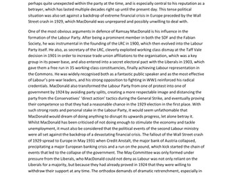 Student essay Ramsay MacDonald "The Great Betrayer"