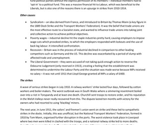 Revision - industrial unrest - Liberal crisis 1910-1914