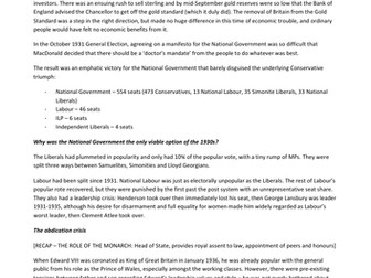 Revision - National Governments of the 1930s