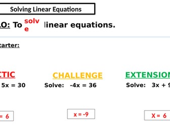 Solving Linear Equations