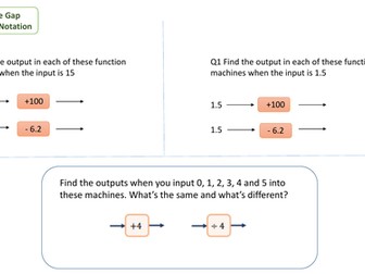 Closing the Gap questions - to support year 7 White rose end of block assessments