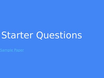 Information Technologies Starter Questions (Editable)