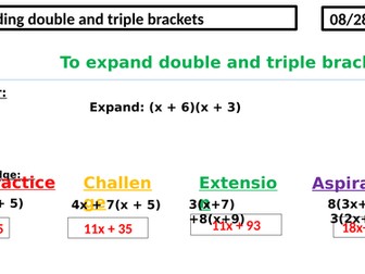 Expanding double and triple brackets