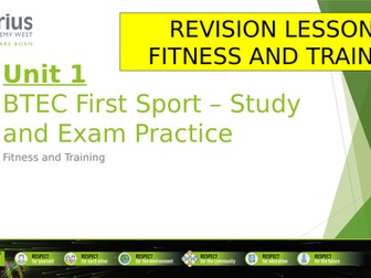 BTEC First Sport x 4 PowerPoint - Fitness for Sport and Exercise