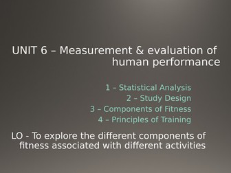 IB SEHS Topic 6 - Components of fitness