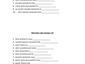 A Level French grammar verbs and tenses