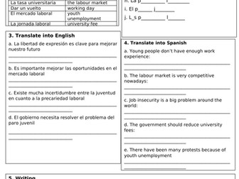 Y13 Vocab Builder Los jóvenes de hoy