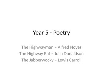 Narrative poetry - Year 5/6