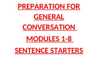 Studio AQA GCSE French Preparation Booklet for General Conversation