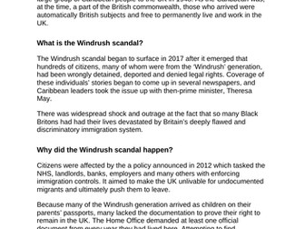 Windrush and migration to Britain