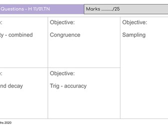 GCSE Higher Mathematics - Set 01 - Retention / Skills Check Questions